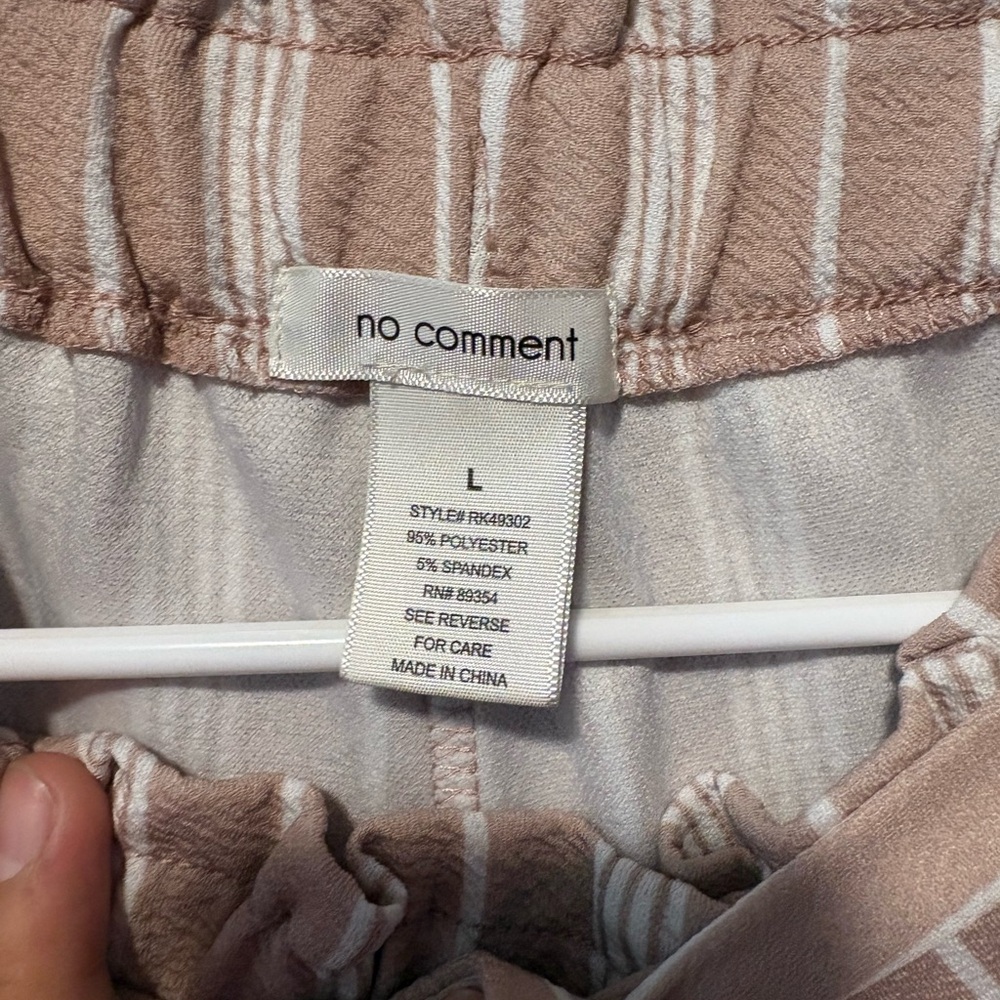 Striped Tan Women's Pantsuit - Picture 3 of 3